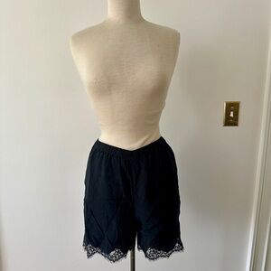J. Crew NWOT Black Lace Trim Shorts
